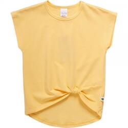 T-shirt med pynteknude, gul