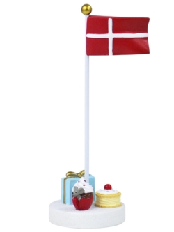 Bordflag, kager og pakker