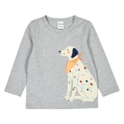T-shirt Hallo dog, pale greymarl