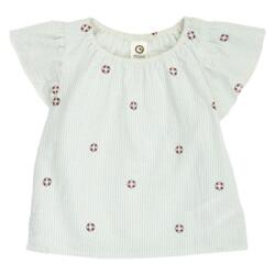 Seersucker stripe frill s/s T baby