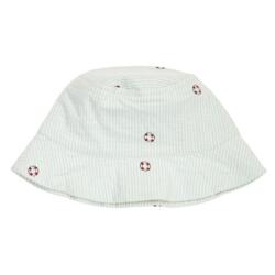 Seersucker stripe bucket hat baby