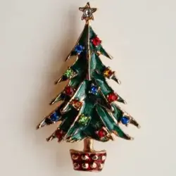 Brink Nordic, broche juletræ multi 5 cm