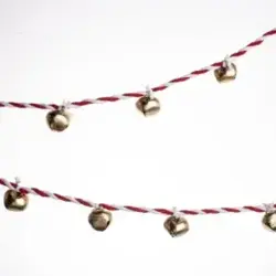 Brink Nordic, guirlande med guldfarvede klokker cm 180