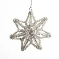 Brink Nordic, stjerne 11 cm perle sølvfarvet