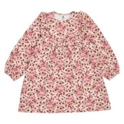 Bouquet ruffle l/s dress, oak/blush/baroque rose
