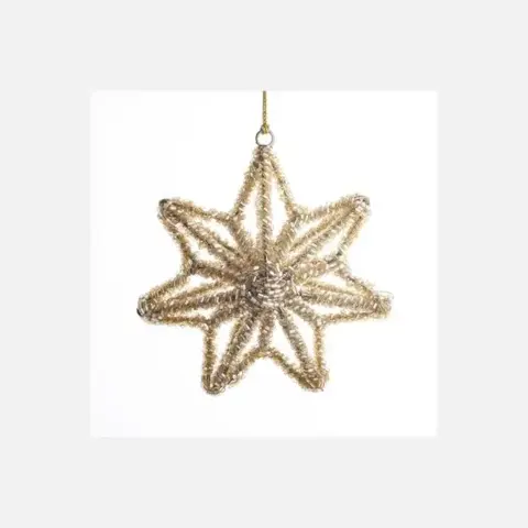 Brink Nordic, stjerne perler/guld 11 cm