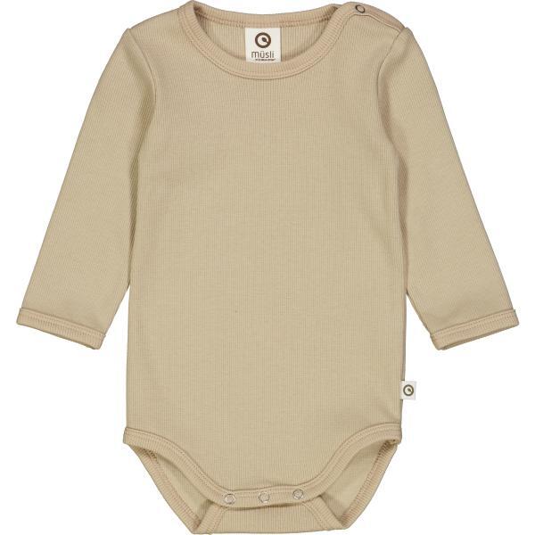 Cozy me rib plain l/s body, cashmere