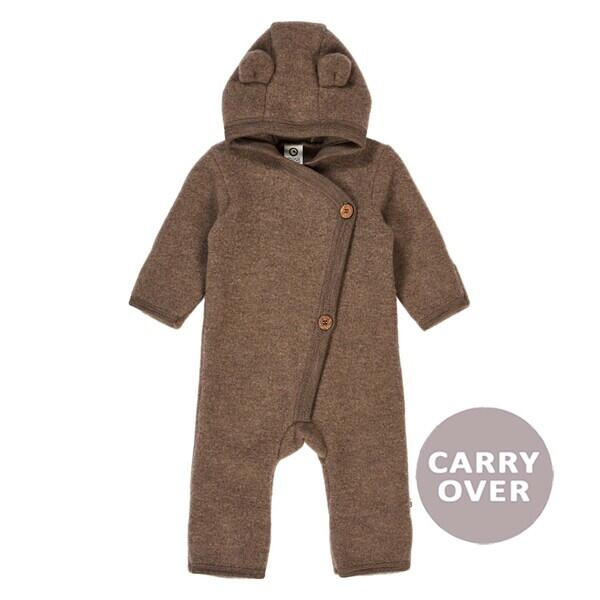 Woolly fleece suit, walnut