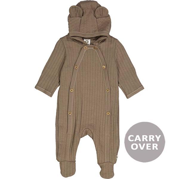 Cotton quilt bodysuit, walnut