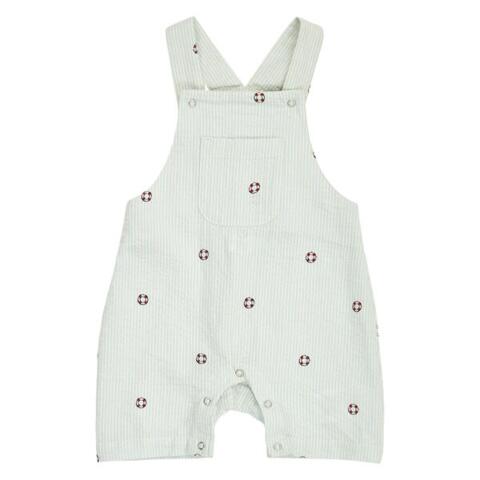Seersucker stripe overalls baby