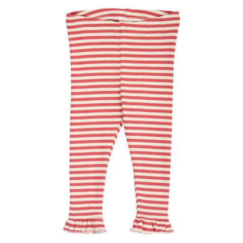 Rib stripe frill leggings baby
