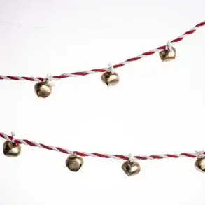 Brink Nordic, guirlande med guldfarvede klokker cm 180