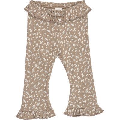 Alyssum flared ruffle pants baby, walnut/oak/mauvr
