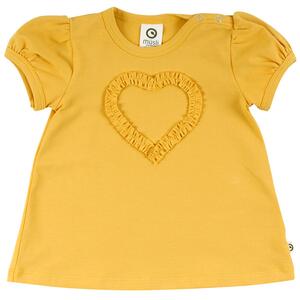 T-shirt, cozy me hjerte, gul