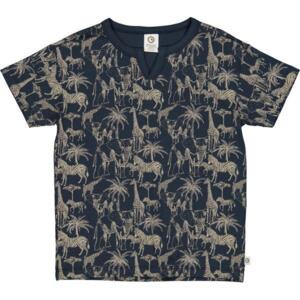 Safari v neck s/s T, night blue / cashmere