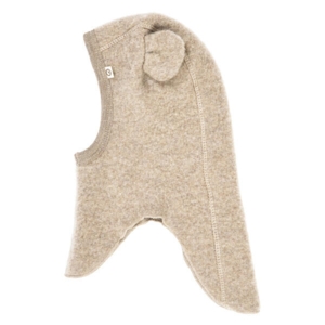 Woolly fleece bear balaclava, balsam melange