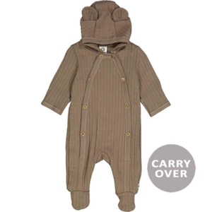 Cotton quilt bodysuit, walnut