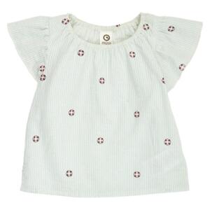 Seersucker stripe frill s/s T baby