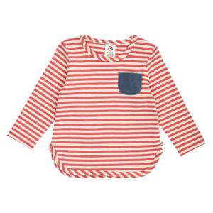 Rib stripe pocket T baby