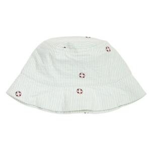 Seersucker stripe bucket hat baby