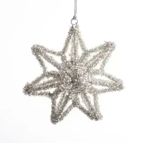Brink Nordic, stjerne 11 cm perle sølvfarvet